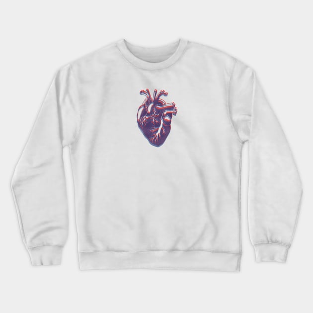 Halftone Heart Crewneck Sweatshirt by PaletteDesigns